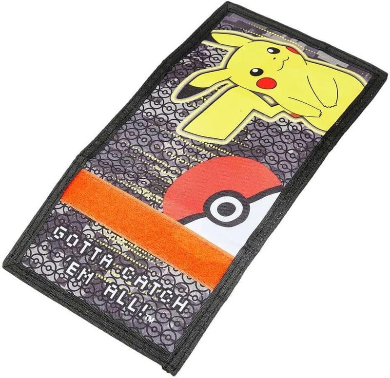William Lamb Pokemon Pikacku Character Black Tri-Fold Money Travel Holiday Wallet - One Size 8.5cm (W) x 12cm (H) x 1cm (D), Yellow, One Size, Casual, 03942 - Image 1